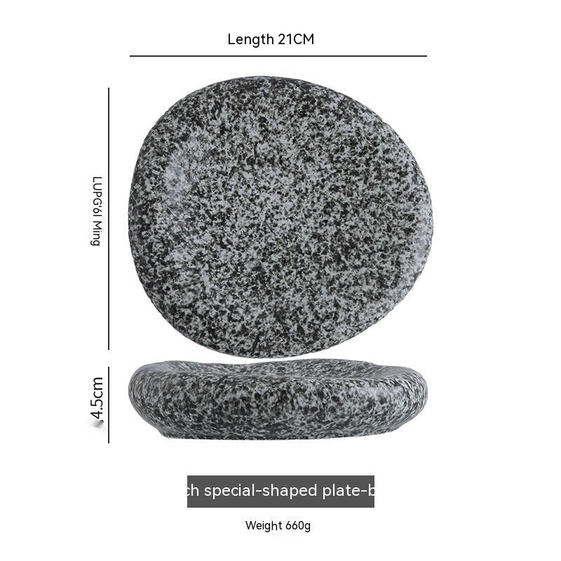 Irregular Ceramic Plate Japanese Creative Dinner Plate